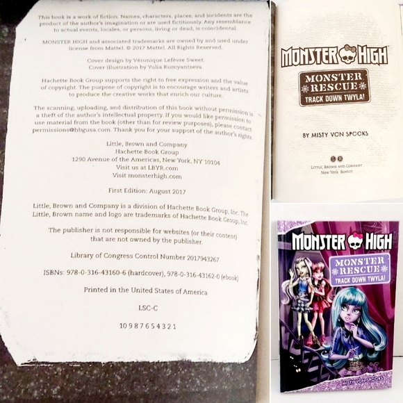 Monster High Rescue "Track Down TWYLA" Misty Von spooks hardcover (New) - Picture 6 of 6